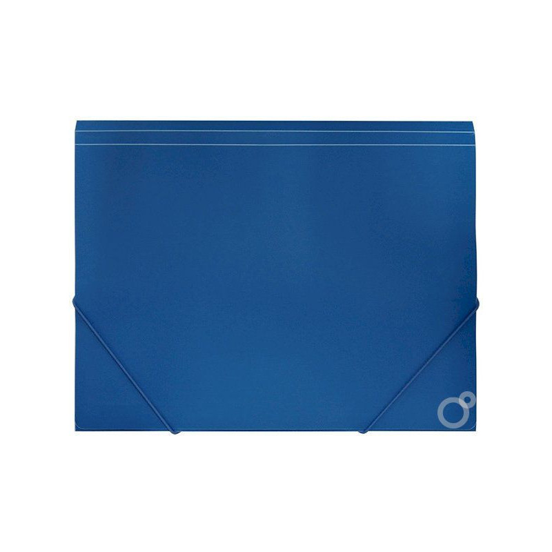 Папка на резинке, А4, 500мкм, пластик, синяя, резинка по углам, Simple