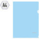 Папка-уголок пластик А4, 180мкм, 1 отделение, прозрачная голубая, Berlingo Starlight