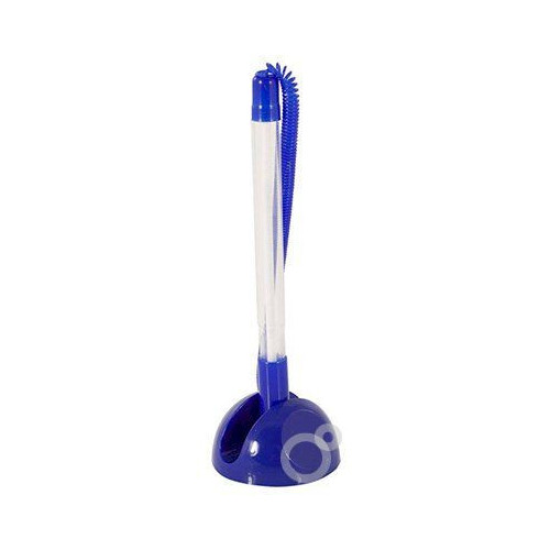 Ручка настольная с подставкой на липучке, регулируемый угол наклона, 0,5 мм, 0,7 мм, маслянная, синий корпус ,WORKMATE U-Save