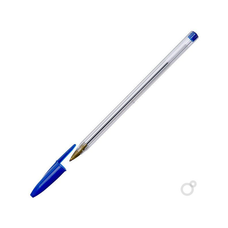 Ручка шариковая синяя, 0,6 мм, 0,8 мм, маслянная, корпус прозрачный, Workmate 9 @34