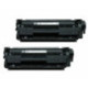 Картридж лазерный HP 12A Q2612AF черный оригинальный 2 штуки