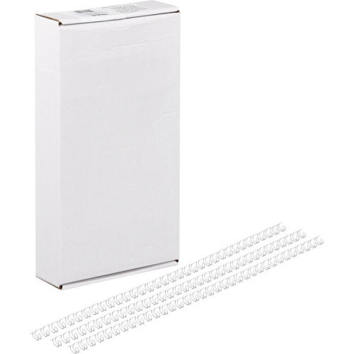 Пружины для переплета металлические 3:1 4,8 мм белые 34 кольца 100 штук/упаковка