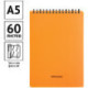 Блокнот А5 60л. на гребне OfficeSpace "Neon", оранжевая пластиковая обложка