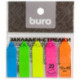 Клейкие закладки пластиковые Buro 45x12мм 5цв.в упак. 20лист стрелки европодвес