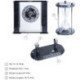 Набор настольный Delucci 9 предметов черный мрамор с серебряной отделкой часы в комплекте
