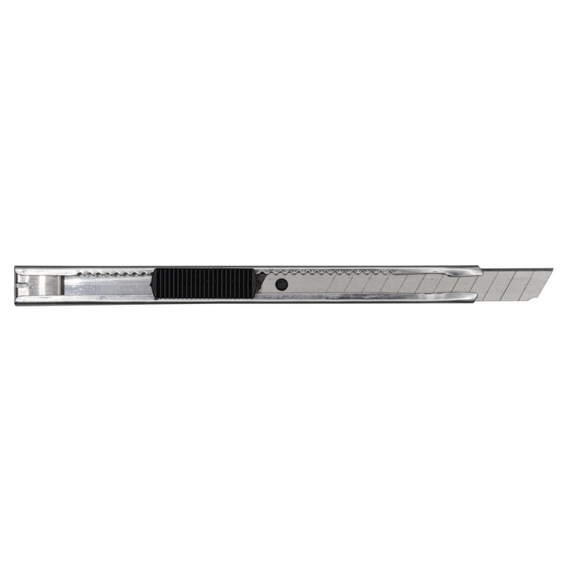 Нож канцелярский 9 мм, Silwerhof выдвижное лезвие фиксатор сталь серебристый пакет с европод.