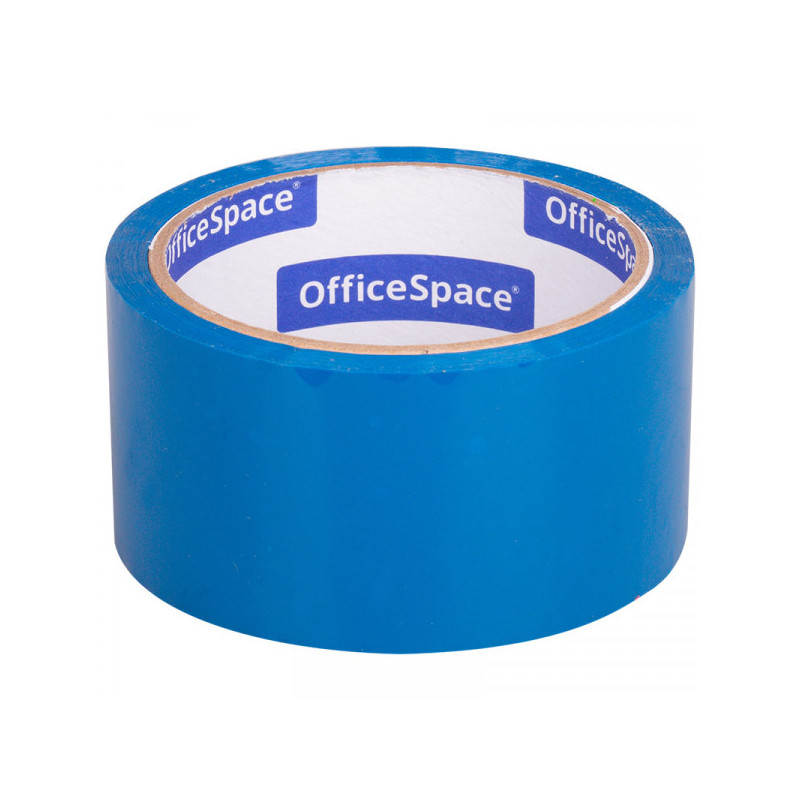 Клейкая лента упаковочная OfficeSpace 48 мм х 40 метров 45 мкм синяя ШК
