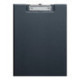 Папка-планшет, с крышкой, А4, 325x220мм, верхний зажим, картон/ПВХ, 0,2мм, черная, карман внутри, OfficeSpace
