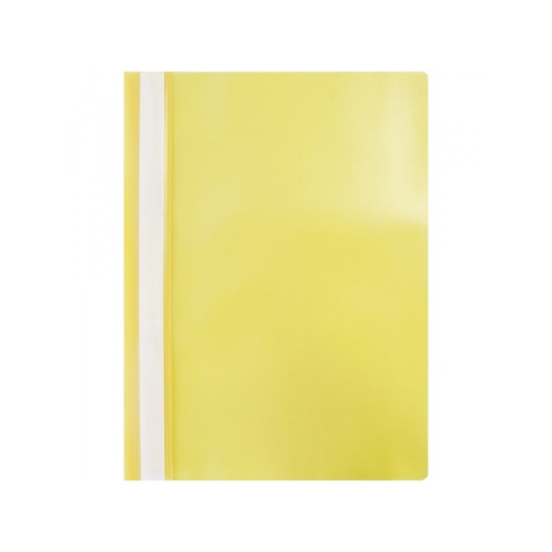 Скоросшиватель пластик. OfficeSpace, А4, 120мкм, желтая с прозр. верхом