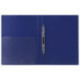 Папка с пружинным скоросшивателем и внутренним карманом BRAUBERG диагональ, темно-синяя, до 100 листов, 0,6 мм, 221352