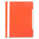 Папка-скоросшиватель, А4, 120/160мкм, пластик, оранжевый с прозрачным верхом, Бюрократ -PS20OR