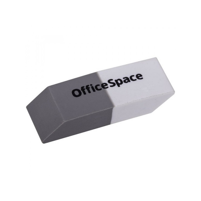 Ластик OfficeSpace, скошенный, комбинированный, термопластичная резина, 41*14*8мм