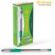 Ручка гелевая Crown Hi-Jell Grip  зеленая, 0.5мм, грип