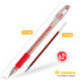 Ручка гелевая Crown Hi-Jell Grip  красная, 0.5мм, грип
