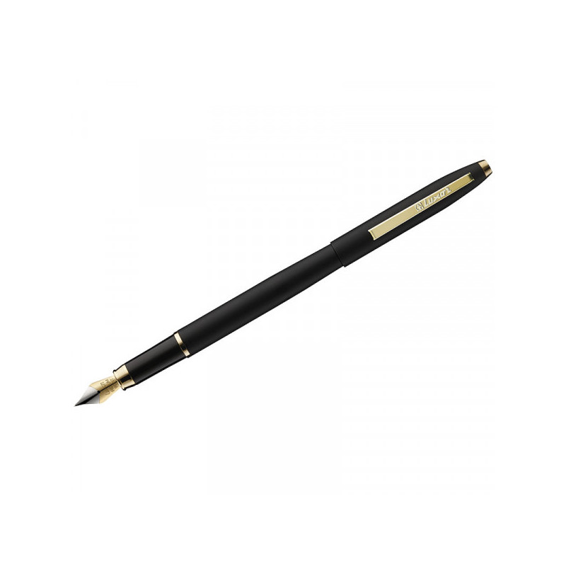 Ручка перьевая Luxor "Sterling" синяя, 0,8мм, корпус черный/золото