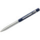 Ручка шариковая, синяя, автоматическая/кнопочный механизм, корпус синий/хром, узел 1мм, линия 0,8мм, Luxor Gemini