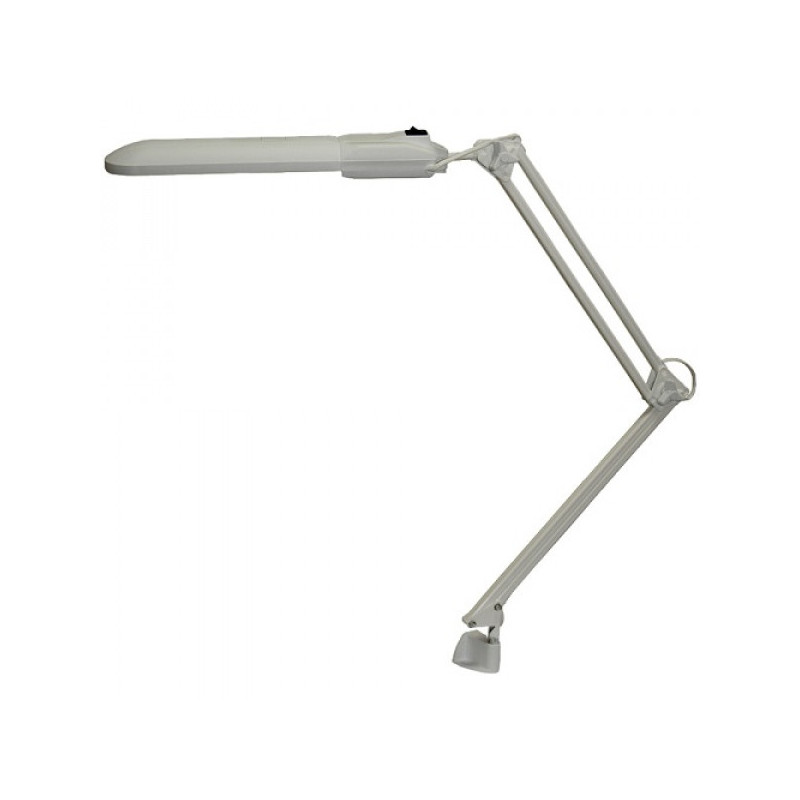 Светильник на металлической струбцине Трансвит "Дельта" МС, люминесцентный, серый