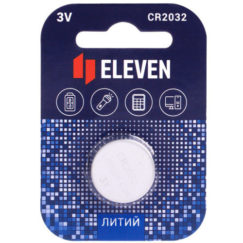 Батарейка Eleven CR2032 литиевая, 1 шт, BC1