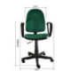 Кресло для оператора Престиж зеленое (ткань/пластик)