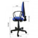 Кресло для оператора Престиж синий с черным (ткань/пластик)
