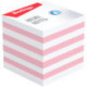Блок для записи Berlingo "Standard" 90х90х95 мм, цветной, белый, розовый