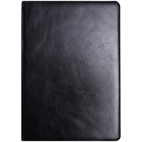 Ежедневник недатир. A5, 136л., кожа, Кожевенная мануфактура "Elegant", черный