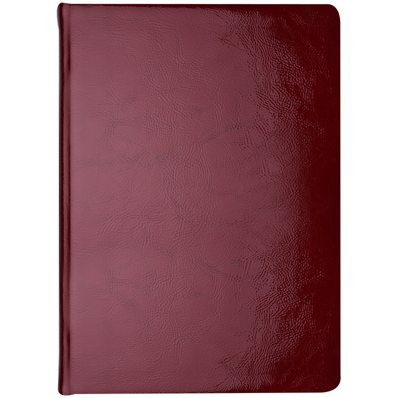 Ежедневник недатир. A5, 136л., Кожевенная мануфактура "Gloss", красный, КОЖА