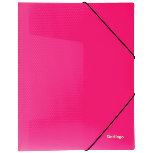 Папка на резинке Berlingo "Neon" А4, 500мкм, неоновая розовая