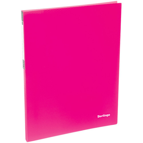 Папка c пружинным скоросшивателем Berlingo "Neon", 17мм, 700мкм, неоновая розовая