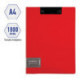 Папка-планшет с зажимом Berlingo "Steel&Style" A4, пластик (полифом), красная