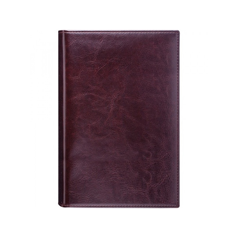 Телефонная книжка А5, 136х202 мм, 96 л., BRAUBERG, вырубной алфавит, "Imperial", под гладкую кожу, темно-коричневая, 123869