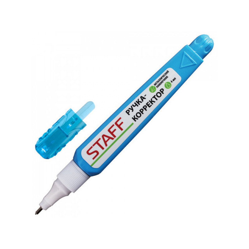 Ручка-корректор STAFF, 4 мл, металлический наконечник