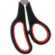 Ножницы STAFF EVERYDAY, 195 мм, бюджет, резиновые вставки, черно-красные, ПВХ чехол, 237499