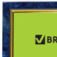 Рамка 21х30 см, пластик, багет 15 мм, BRAUBERG "HIT", синий мрамор с позолотой, стекло, 390705