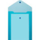 Папка-конверт на кнопке A5 синяя 180 мкм (вертикальное размещение, 10 штук в упаковке)