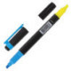 Текстовыделитель BRAUBERG двусторонний, скошенный наконечник 1-4 мм, желтый/голубой, 150842