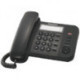 Телефон PANASONIC KX-TS2352RUB, черный, память 3 номера, повторный набор, тональный/импульсный режим, индикатор вызова