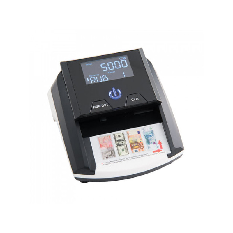 Детектор банкнот MERCURY D-20A LCD, автоматический, ИК-, магнитная детекция, АКБ, черный