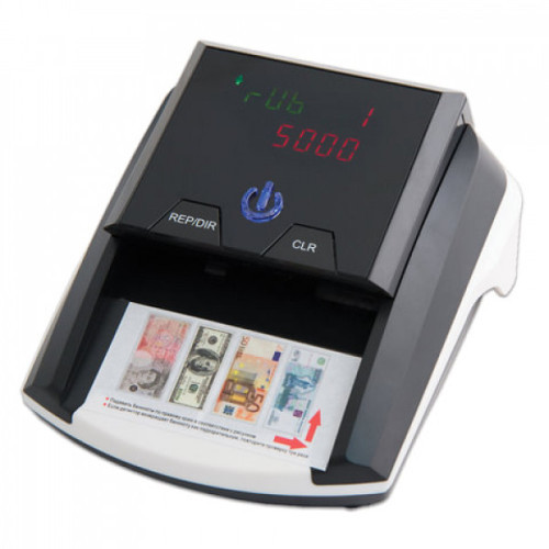 Детектор банкнот MERCURY D-20A LED, автоматический, ИК-, магнитная детекция, с АКБ, черный
