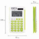 Калькулятор STAFF карманный STF-6238, белый, с зелёными кнопками, 8 разрядов, двойное питание, 104х63 мм, блистер, 250283