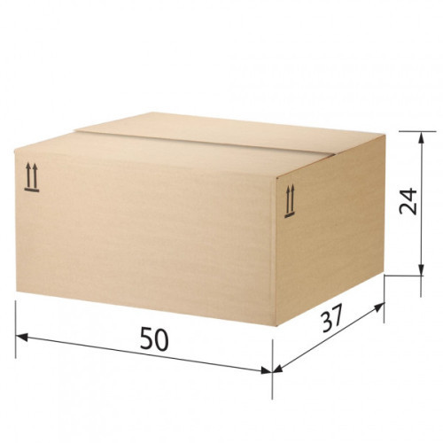 Короб картонный, длина 500 х ширина 370 х высота 240 мм, марка Т22, профиль В, FEFCO 0202 / ГОСТ, исполнение Б, 503210