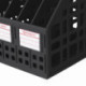Лоток вертикальный для бумаг BRAUBERG "MAXI Plus", 240 мм, 6 отделений, сетчатый, сборный, черный, 237015