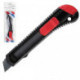 Нож канцелярский "Attomex" 18 мм, пластиковые направляющие, ручная блокировка лезвия, пластиковый блистер, ассорти