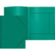 Папка на резинке, А4, 450мкм, 40мм, пластик, зеленая, резинка по углам, Attomex
