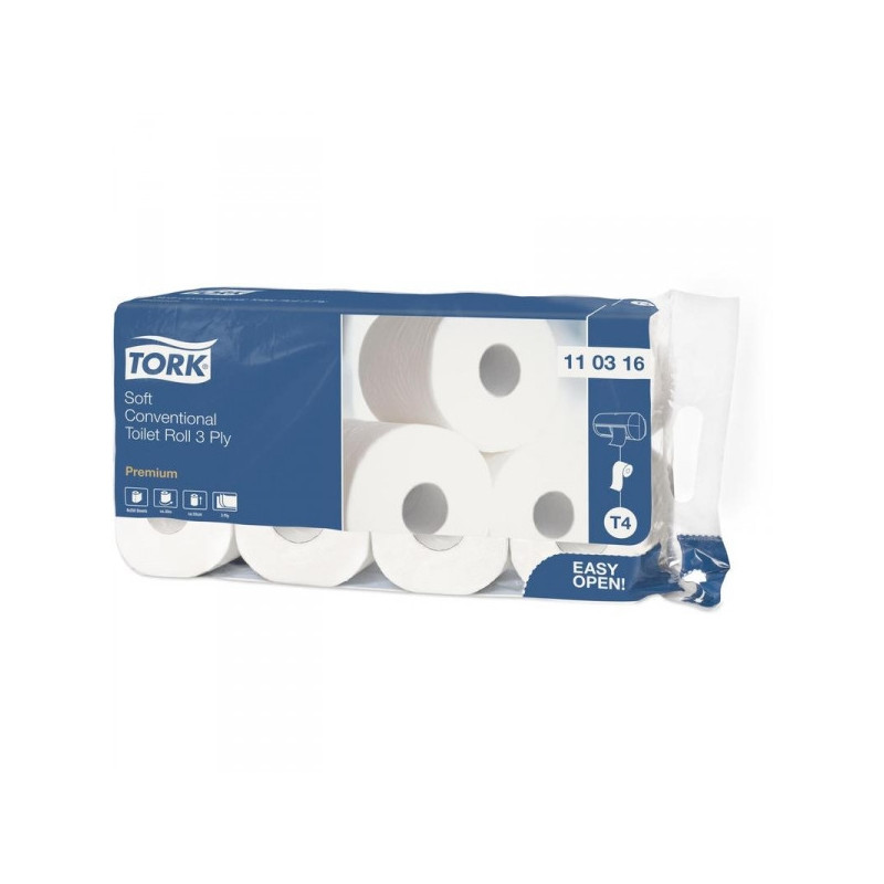 Туалетная бумага Tork Premium 110316 рулонная белая 3-слойная 8 рул/уп
