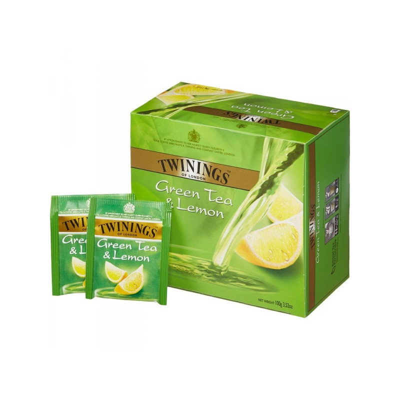 Чай Twinings зеленый с лимоном 50 пакетиков