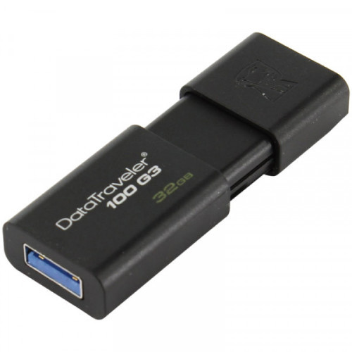 Память Kingston "DT100G3" 32GB, USB 3.0 Flash Drive, черный