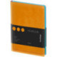 Записная книжка А6 80л., кожзам, Berlingo "Fuze", цветной срез, оранжевый