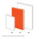 Ежедневник недатир. A5, 136л., кожзам, OfficeSpace "Winner", оранжевый