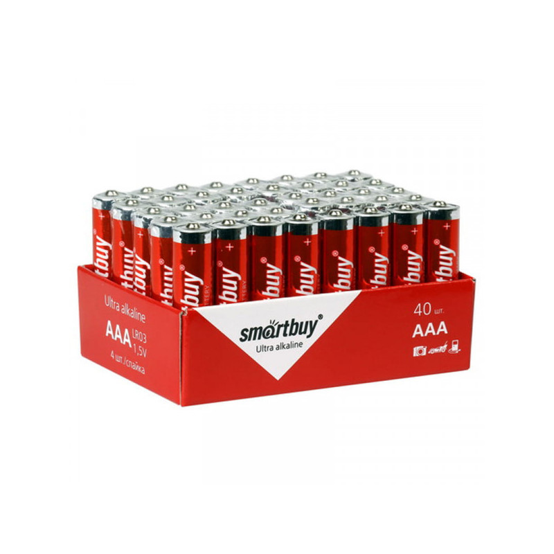 Батарейка SmartBuy AAA (LR03) алкалиновая, OS40 40 шт/уп